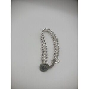 Vintage Aeropostale 1987 Leather Beaded Bracelet Jewelry Costume BoHo Festival